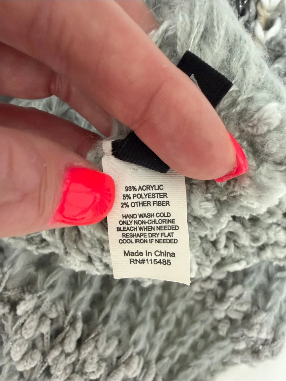 Apt. 9 Gray Knit Scarf with Multicolor Marled Panel